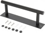 Matte Black Stainless Steel Hand Towel Holder, 9-Inch Adhesive Wall-Mounted Towel Rack - Image 4