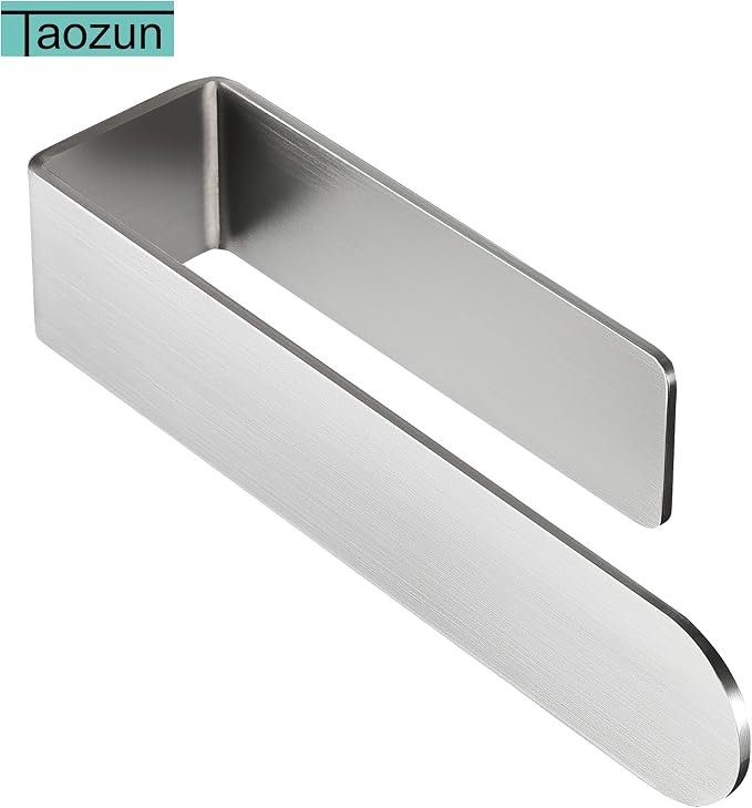 71qgJBL6U+L._AC_SX679_ 8-Inch Brushed Stainless Steel Adhesive Hand Towel Holder, U-Shaped Wall-Mounted Bar - Image 1